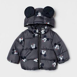 Kids H&M Mickey Mouse Puffer Coat